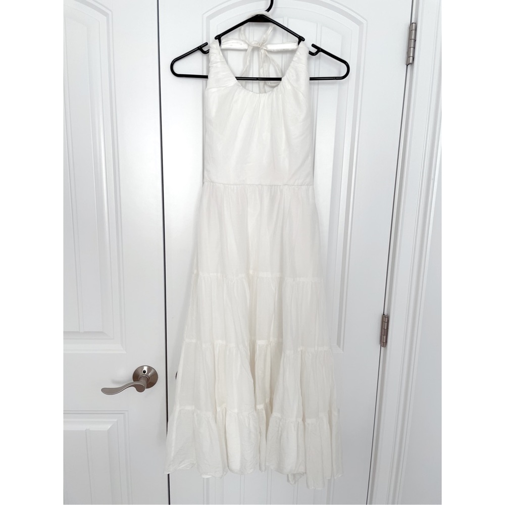 White maxi dress